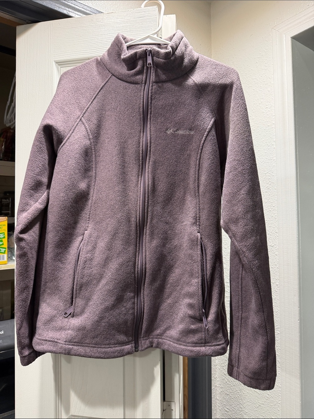 Columbia Mauve Full-Zip Teddy Fleece Jacket